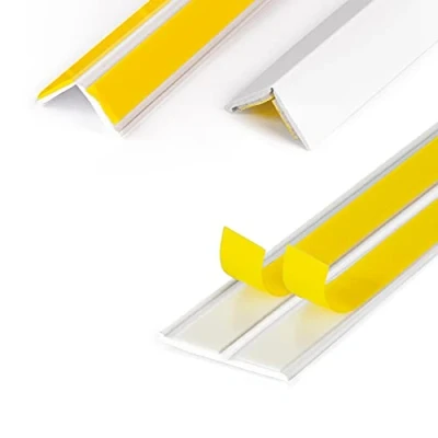Imagen de DQ PP Listón angular de 10 m longitud, 35 x mm, grosor 1,5 blanco, para ventanas, ángulo plegado, listones esquina, acabado autoadhesivos