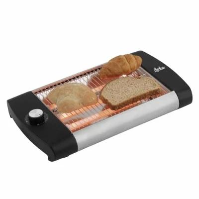 Imagen de Tostadora Jata JETT1588, 600 W, Tostador plano, 3 Barras de cuarzo, Negro e inox