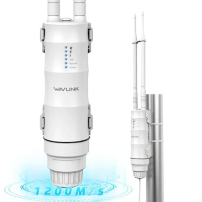 Imagen de Repetidor WiFi Potente Exterior para Larga Distancia WAVLINK AC1200, Amplificador de Señal Doble Banda 2.4G + 5G, Outdoor Router Extender Access Point, Soporte PoE
