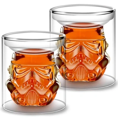 Imagen de Creative whisky Sobriety Vasos de sobriedad, jarra para vino, bourbon, licor, vodka, escocés, regalos 150 ml hombres, 2 unidades