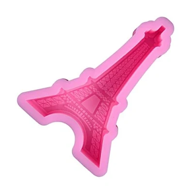 Imagen de VICMAT 3D Torre Eiffel en forma de molde silicona para fondant, herramienta decoración bricolaje, tartas, pudin, chocolate, jabón, arcilla polimérica