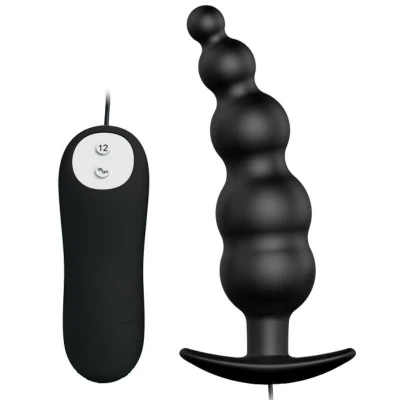 Imagen de Vibrador Plug anal silicona estimulación y vibración color negro de PrettyBottom