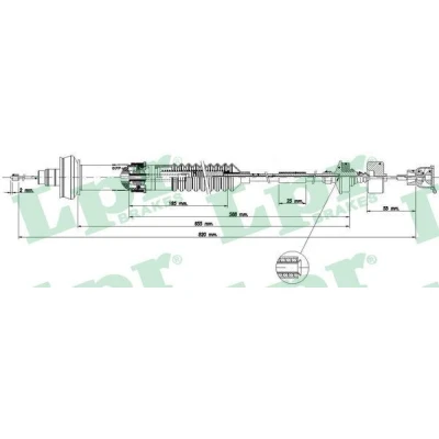 Imagen de LPR C0153C Cable de Embrague con reajuste automático PEUGEOT: 206 Hatchback, SW