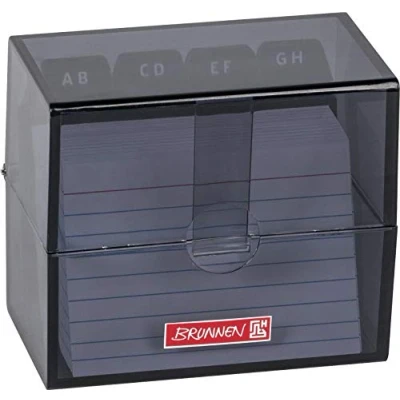 Imagen de Brunnen 102058090 Fichero (8,5 x 7,5 4,8 cm, para tarjetas A8), poliestireno, ónice y código de color)