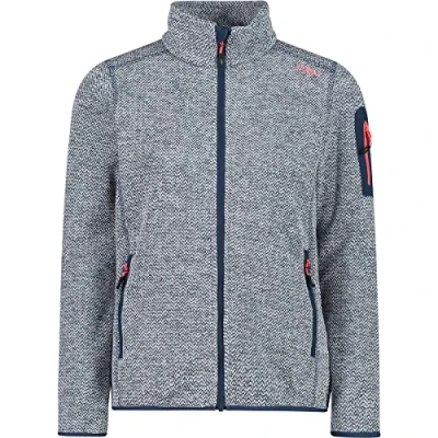 Imagen de CMP Chaqueta de punto técnico para mujer, Azul tinta blanco, XS