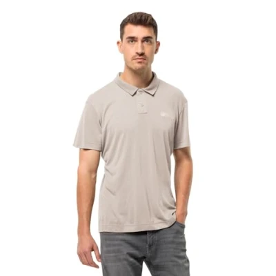 Imagen de Jack Wolfskin Polo Pikeh M Camiseta, Sea Shell, L para Hombre