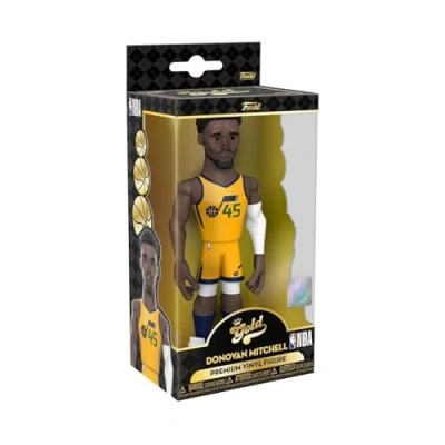 Imagen de Funko Gold 5&quot; NBA: Jazz Donovan Mitchell (CE&#039;21) 1/6 de Probabilidades Obtener la RARA Variante ChaseASE Figura Acción Vinilo Coleccionable Idea Regalo Cumpleaños y Exhibir