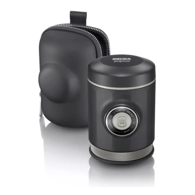 Imagen de WACACO Picopresso Cafetera Espresso Portátil con Estuche Protector, Máquina de Café Nivel Pro, Molienda Ultrafina Compatible, Viaje, Operada Manualmente