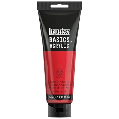 Imagen de Liquitex Basic Acrylic Tubo De Pintura Acrílica, 250 ML, Rojo (Tono Cadmio Nuevo)