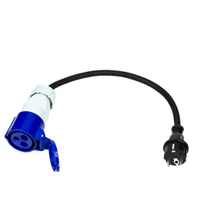 Imagen de CEE 22851 Cable adaptador de enchufe Chilitec (35 cm, IP44, resistente a salpicaduras, 230 V/16 A, 3 pines)