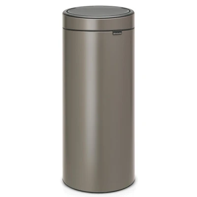 Imagen de Brabantia Touch Bin Cubo de Basura, 30L, Acero Inoxidable, Platinum, 32 x 29.5 72 cm