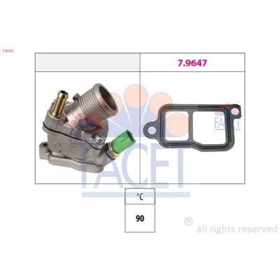 Imagen de FACET 7.8732 Termostato, refrigerante 90 Made in Italy OE Equivalent VOLVO: XC90 I, V50, S40 II