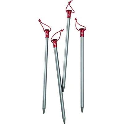 Imagen de MSR Estaca para Tienda de campaña, Unisex Adulto, Gris, 9 Inch, 4 Pack