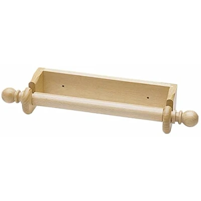 Imagen de KitchenCraft Portarrollos de cocina pared para colocar toallas papel 25 cm, madera haya