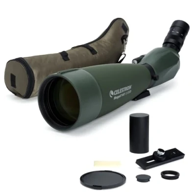 Imagen de Celestron 52306 Regal M2 22 67x100mm Telescopio telescópico con Zoom en ángulo ED mm óptica Multicapa, Prisma BaK 4, Cuerpo Ligero de aleación magnesio y Funda Transporte Acolchada, Verde