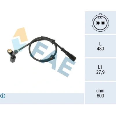 Imagen de FAE 78574 Sensor de ABS inductivo 2 480
