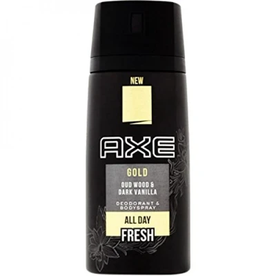 Imagen de 6 desodorantes en spray Axe, 150 ml, color dorado, unidades de ml.