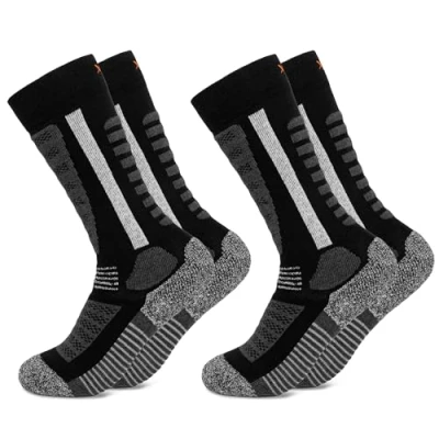 Imagen de Occulto 2 pares calcetines de esqui para niños y niñas (modelo: Charlie) negro 27 30