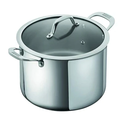 Imagen de KUHN RIKON Allround, Cacerola para horno e inducción con tapa de cristal, 24 cm/8,5 litros ,Acero inoxidable