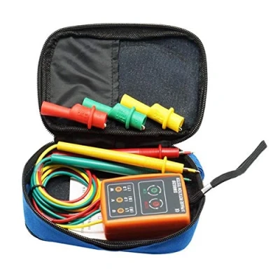 Imagen de SHAPOKY Medidor Detector Indicador Probador De Rotación Secuencia 3 Fases Zumbador Led Portátil Td Led02