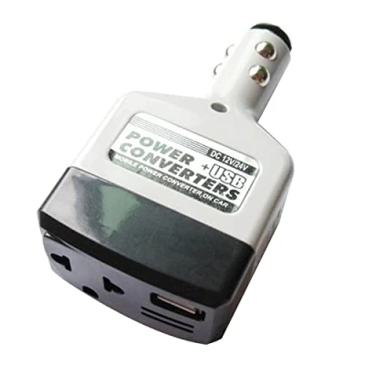 Imagen de Para 12 V/24 V a 220 inversor de potencia convertidor voltaje portátil USB cargador coche con interfaz adaptador enchufe