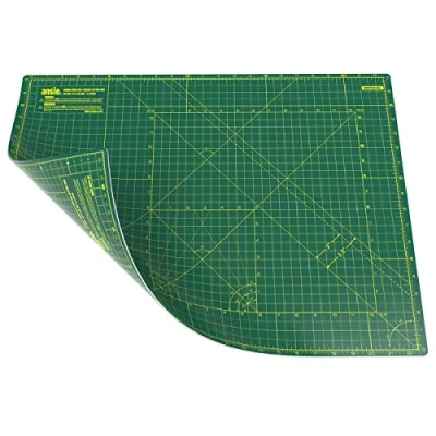 Imagen de ANSIO A2 de doble cara. Autocuración 5 capas tapete corte Imperial / Métrico 22.5 pulgadas x 17 (59 cm 44 cm) Verde/Verde