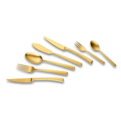 Imagen de ECHTWERK EW BS 0510G Avelino Cubertería de Color Oro, para hasta 6 Personas, 42 Piezas, Acero Inoxidable