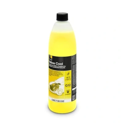 Imagen de ERRECOM Yellow Cool, Líquido para Radiador Amarillo Fluorescente Concentrado, anticongelante G12 con Paquete inhibidor de Base orgánica Oat, 1 litro