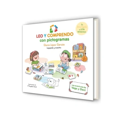 Imagen de Leo y comprendo con pictogramas. Las aventuras de Vega Dani: En letra ligada MAYÚSCULA (Cuentos infantiles)