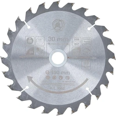 Imagen de BGS Diy 3952 Hoja de sierra circular con puntas carburo Ø 190 x 30 2,5 mm 24 dientes