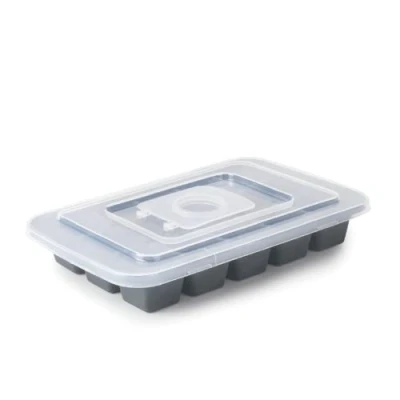 Imagen de Lacor 63338 Cubitera para Hielo, Silicona con Tapa Ice, 15 cubitos, Transparente, Orificio llenado, Libre de BPA, 3x3cm