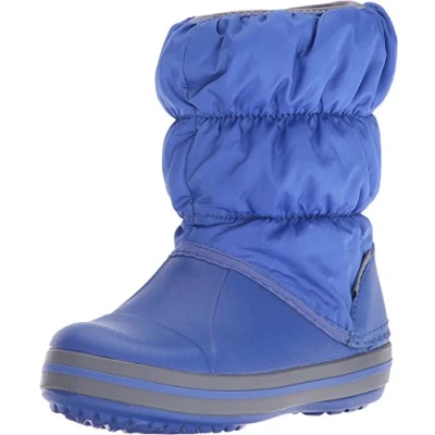 Imagen de Crocs Winter Puff Boot Kids, Botas Unisex niños, Cerulean Blue Light Grey, 23/24 EU