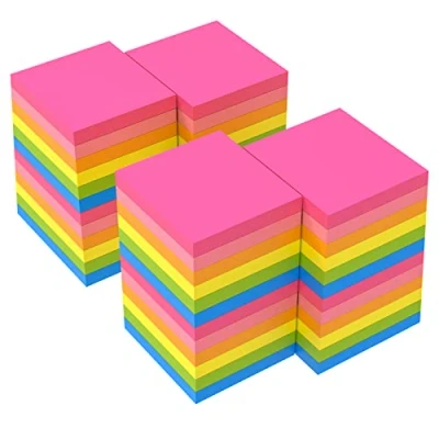 Imagen de ZCZN Notas Adhesivas,Pack de 48 Bloc notas, 76 * 76mm,100 Hojas por Bloc, Total 4800PCS, 6 Colores