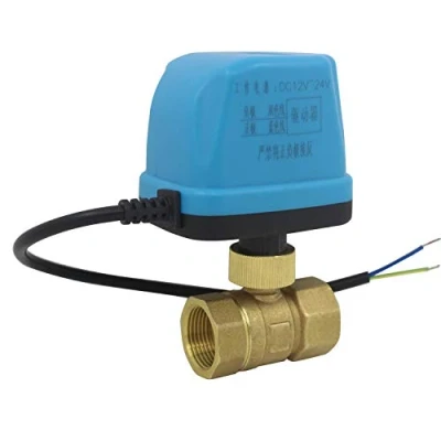 Imagen de DC12v 24v valvula 2 vias motorizada normalmente abierta electrovalvula 1 pieza 1/2 3/4 1/4 pulgada (DN20 pulgada)