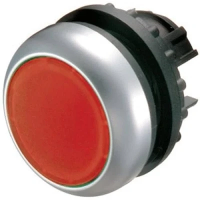 Imagen de Eaton M22 DRL R Pulsador Luminoso Rasante, Enclavamiento, Rojo, 3.0cm x 3.0cm, Caja de 5
