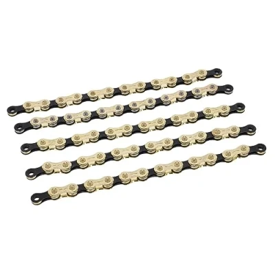 Imagen de XLC CC C031 Cadena 1/2x11/128 114 ESLAB.10V Oro/NE, Adultos Unisex, Multicolor (Multicolor), Talla Única