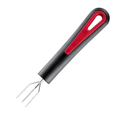 Imagen de Westmark Tenedor para patatas cocidas con 3 púas, Longitud: 16,3 cm, Acero inoxidable/plástico, Gallant, Negro/rojo, 2914220