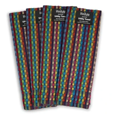 Imagen de Emma Barclay paños de Cocina para Cocina, Paquetes 4 Rizo 100% algodón, Multicolor, hogar, artículos Esenciales el diseño utilitario,