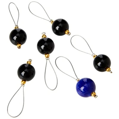 Imagen de KnitPro Zooni Stitch Markers, Azul Negro, One Size