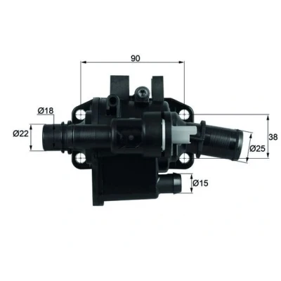 Imagen de MAHLE ORIGINAL TH 42 83 Termostato, refrigerante con junta PEUGEOT: 207 Hatchback, 206 307 CITROËN: C3 I Hatchback