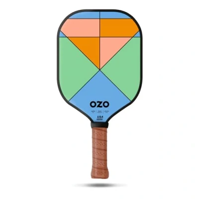 Imagen de OZO Pickleball Jupiter Fusion Chroma Raqueta para Jugadores de Nivel Intermedio, Híbrida, Aprobada por la USAPA Superficie Fibra Vidrio