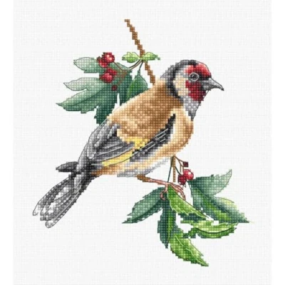 Imagen de Kit de punto cruz Luca S Goldfinch Bird B1197