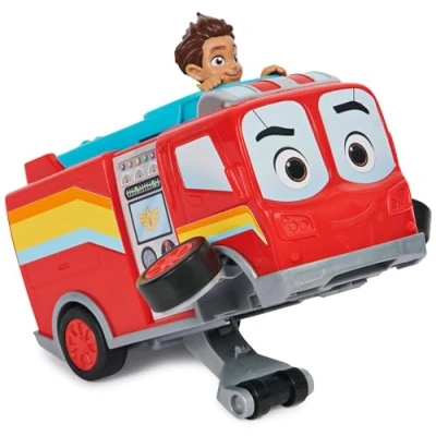 Imagen de DISNEY JUNIOR UNIDAD de RESCATE BO y FLASH Figura Acción Camión Bomberos Juguete con Luces, Sonidos Movimientos 6068771 Juguetes Niños 3 Años +