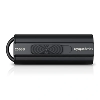Imagen de Amazon Basics Memoria Flash USB 3.1 de 256 GB, velocidad lectura hasta 130 MB/s, Negro