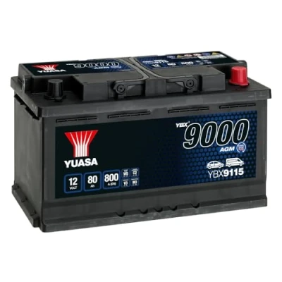 Imagen de YUASA YBX9000 YBX9115 Batería 12V 80Ah 800A BMW: 3 Sedán, 5 X3, MERCEDES BENZ: Clase A, CLA Coupé, Viano, AUDI: A4 B8 Avant