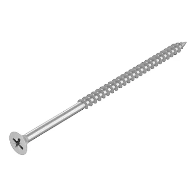 Imagen de SECCARO Tornillo para madera aglomerada, 6 x 120 mm, acero inoxidable, V2A, VA A2, rosca parcial, 50 unidades