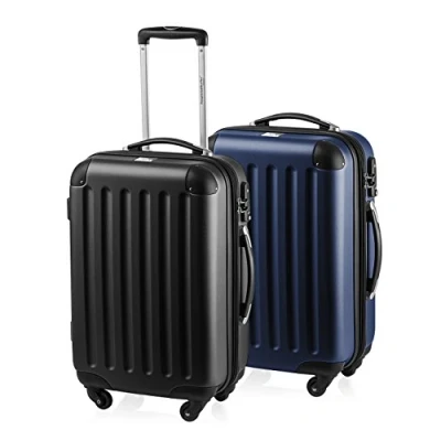 Imagen de HAUPTSTADTKOFFER Spree Set de Dos Cabin Size Trolleys Equipaje Mano 55cm, Negro Azul Oscuro