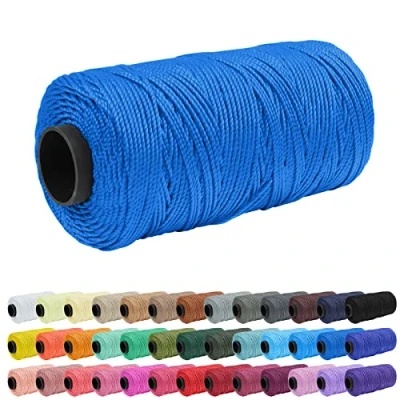 Imagen de Uiopa Hilo Macrame 1,5mm x 200m Cuerda Polipropileno de Ganchillo para DIY y Tejido, Bolso Mano, Sombrero, Proyecto Macramé, Manualidades, Decoración Hogareña