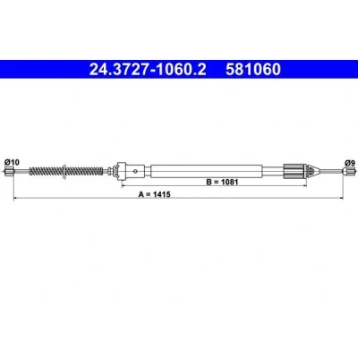 Imagen de ATE 24.3727 1060.2 Cable de Freno Mano 1415 RENAULT: CLIO 2