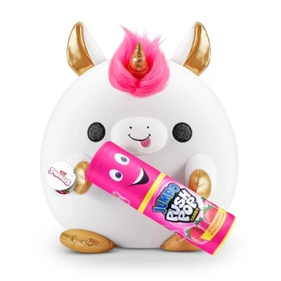 Imagen de Snackles Series 1 Wave 2 Unicorn (Bazooka), Surprise Medium Plush, Ultra Soft 35 cm, Collectible Plush with Real Brands, (Bazooka)